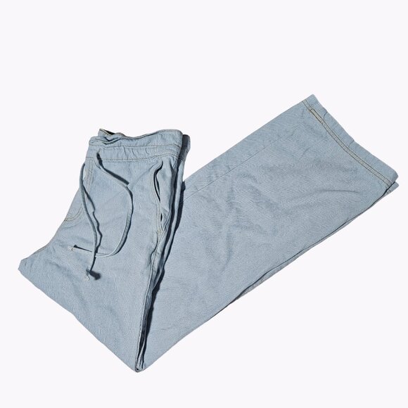Universal Thread Wide Leg Paper Bag Jeans Womens Size 4 Light Wash Denim Pants - Picture 1 of 7
